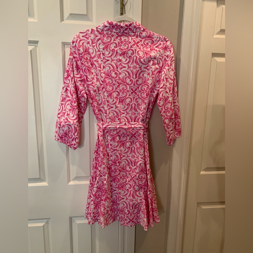 Cynthia Steffe Pink and White Swirl Dress 
Size Medium - Picture 2 of 4